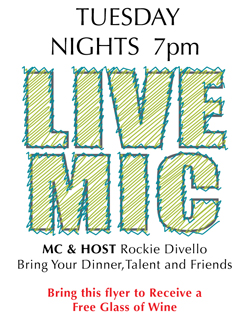 Live Mic on Tuesday Nights at Martha Clara Vineyards - Riverhead, Long Island, New York