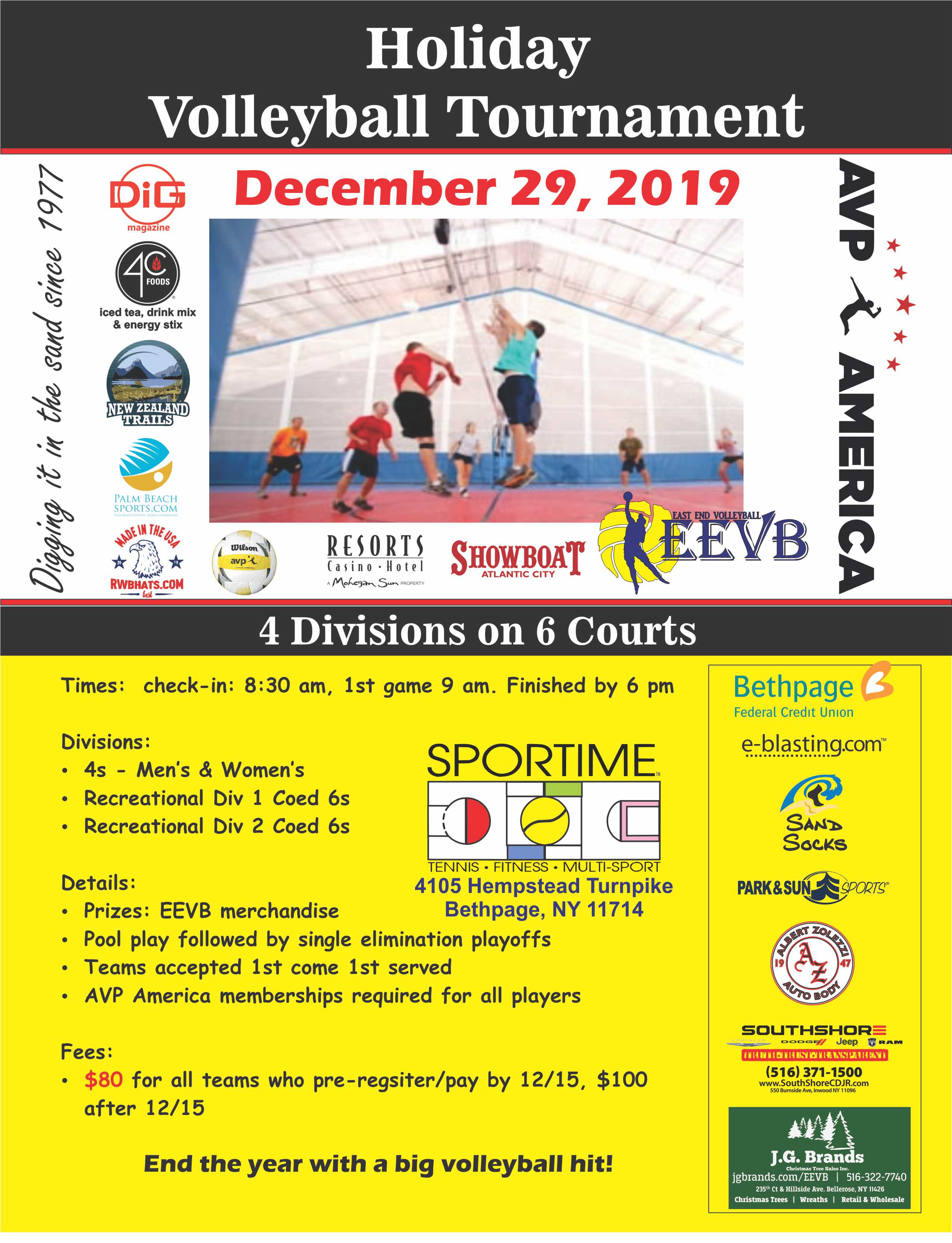 4C Energy Stix Holiday Volleyball Tournament Presented by East End
