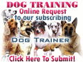Click here to submit your "Dog Training Online Request" to our subscribing dog trainer!